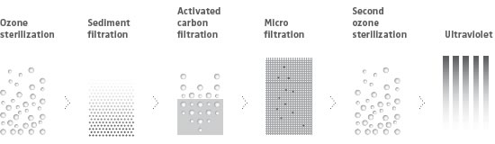 Sterilization ozonation process